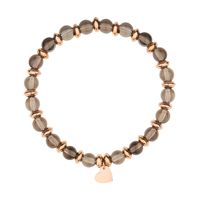 Casual Cute Simple Style Round Stainless Steel Rose Gold Plated Bracelets In Bulk sku image 4