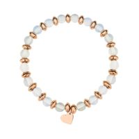 Casual Cute Simple Style Round Stainless Steel Rose Gold Plated Bracelets In Bulk sku image 2