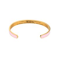 Casual Classic Style Geometric Stainless Steel Epoxy Plating Gold Plated Bangle main image 3