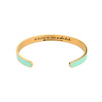 Casual Classic Style Geometric Stainless Steel Epoxy Plating Gold Plated Bangle main image 2