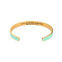 Casual Classic Style Geometric Stainless Steel Epoxy Plating Gold Plated Bangle sku image 3