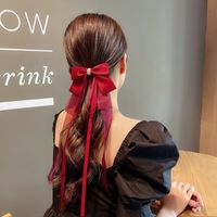 Women's Casual Sweet Commute Bow Knot Fabric Gauze Hair Clip main image 6