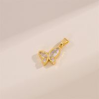 Wholesale Cute Handmade Shiny Sunflower Leaves Heart Shape Brass Plating Inlay 18K Gold Plated Zircon main image 8