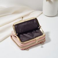 Women's Pu Leather Solid Color Lingge Streetwear Square Magnetic Buckle Crossbody Bag main image 5