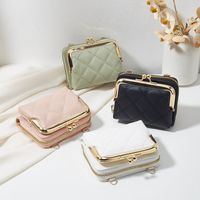 Women's Pu Leather Solid Color Lingge Streetwear Square Magnetic Buckle Crossbody Bag main image 1