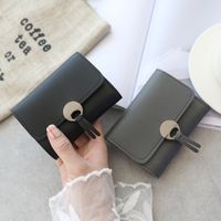 Women's Solid Color Pu Leather Lock Clasp Wallets main image 6