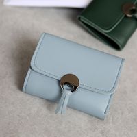 Women's Solid Color Pu Leather Lock Clasp Wallets sku image 2