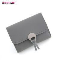 Women's Solid Color Pu Leather Lock Clasp Wallets main image 3