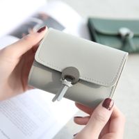Women's Solid Color Pu Leather Lock Clasp Wallets main image 2