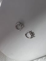 1 Paar Ig-stil Spiralstreifen Überzug Sterling Silber Ohrringe sku image 2