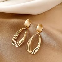 1 Pair Simple Style Water Droplets Alloy Gold Plated Silver Plated Ear Studs sku image 6