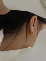 1 Pair Ig Style Spiral Stripe Plating Sterling Silver Earrings main image 2