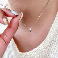Ig Style Lady Water Droplets Sterling Silver Plating Necklace main image 4