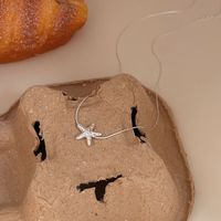 Elegant Lady Starfish Sterling Silver Plating Necklace main image 2