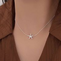 Elegant Lady Starfish Sterling Silver Plating Necklace main image 1