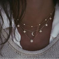 Modern Style Star Alloy Plating Inlay Artificial Gemstones Women's Necklace main image 2