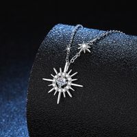 Streetwear Star Sterling Silver Plating Inlay Moissanite Pendant Necklace main image 1