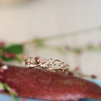 Vintage Style Flower Sterling Silver Plating 14k Gold Plated Rings main image 3