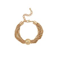 Classic Style Solid Color Alloy Plating Women's Bracelets Necklace main image 6
