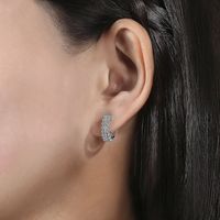 1 Pair Elegant Round Inlay Copper Zircon Earrings main image 2