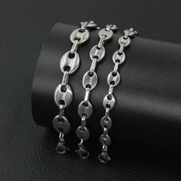 304 Stainless Steel Retro Plating Pig Nose Bracelets Necklace main image 1