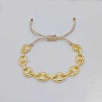 Basic Geometric 18k Gold Plated Soft Clay Copper Wholesale Bracelets main image 3