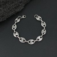 304 Stainless Steel Retro Plating Pig Nose Bracelets Necklace main image 2