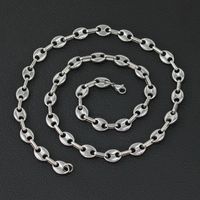 304 Stainless Steel Retro Plating Pig Nose Bracelets Necklace main image 3