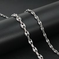 304 Stainless Steel Retro Plating Pig Nose Bracelets Necklace main image 4