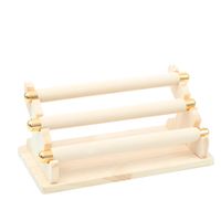 Simple Style Color Block Solid Wood Microfiber Patchwork Jewelry Rack main image 3