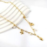 Simple Style Solid Color Stainless Steel Titanium Steel Plating Gold Plated Pendant Necklace sku image 2