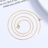Simple Style Solid Color Sterling Silver Plating Necklace sku image 2