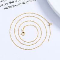 Simple Style Solid Color Sterling Silver Plating Necklace main image 1