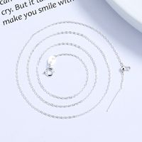 Simple Style Solid Color Sterling Silver Plating Necklace sku image 1