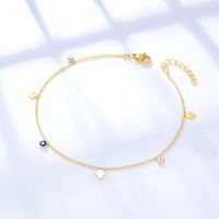Simple Style Flower Stainless Steel Women's Anklet main image 4