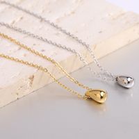 Simple Style Water Droplets Titanium Steel Pendant Necklace In Bulk main image 1