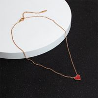 Retro Heart Shape Titanium Steel Plating Pendant Necklace main image 4