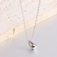 Simple Style Water Droplets Titanium Steel Pendant Necklace In Bulk main image 3