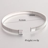 Simple Style Solid Color Titanium Steel Plating Cuff Bracelets sku image 1