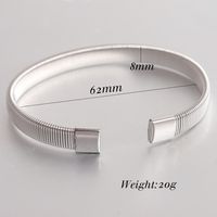 Simple Style Solid Color Titanium Steel Plating Cuff Bracelets sku image 2