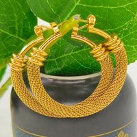 304 Stainless Steel 18K Gold Plated Retro Simple Style Plating Geometric Solid Color Bracelets Earrings Necklace main image 5