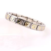Classic Style Heart Shape Stainless Steel Bangle main image 4