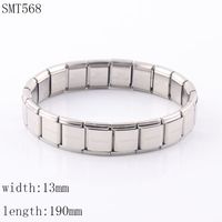 Simple Style Classic Style Square Solid Color Stainless Steel Plating Men's Bangle main image 4