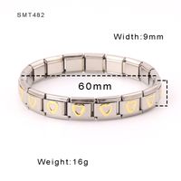 Classic Style Heart Shape Stainless Steel Bangle main image 2