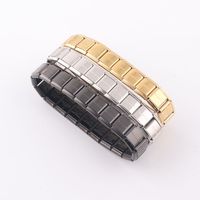 Simple Style Classic Style Square Solid Color Stainless Steel Plating Men's Bangle main image 5