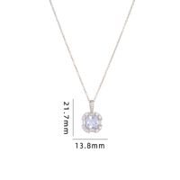 Simple Style Square Copper Zircon Pendant Necklace In Bulk sku image 2