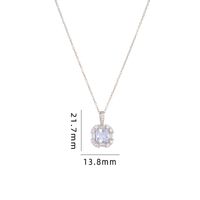 Simple Style Cartoon Character Heart Shape Bow Knot Copper Inlay Zircon Pendant Necklace sku image 29