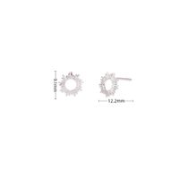 1 Pair Ig Style Sun Plating Sterling Silver White Gold Plated Gold Plated Ear Studs sku image 1