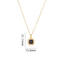Simple Style Square Copper Zircon Pendant Necklace In Bulk sku image 9