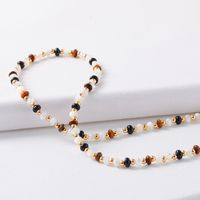 Retro Geometric Agate Tiger Eye Plating 18k Gold Plated Necklace main image 5